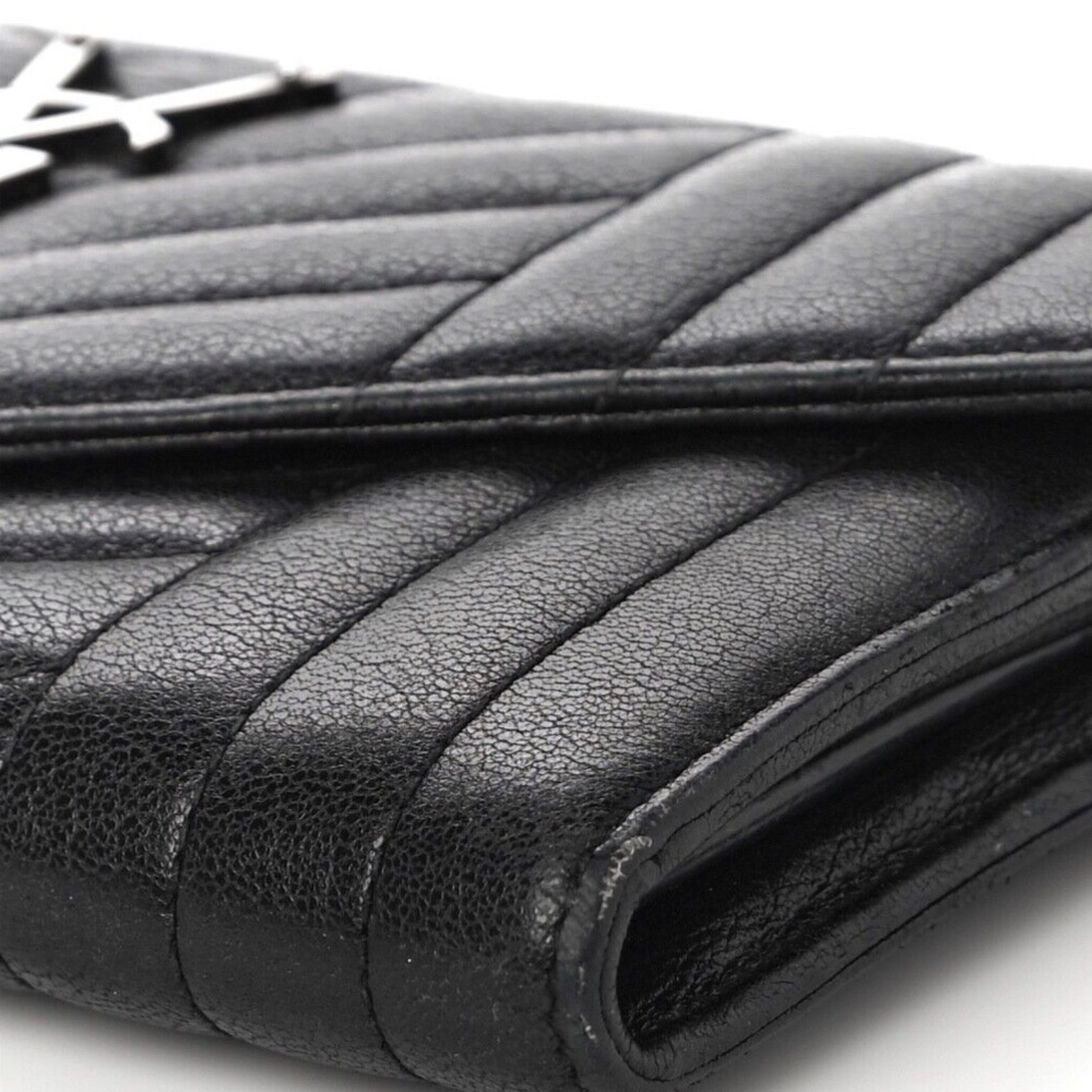 Saint Laurent Lambskin Mixed Matelasse Quilted Large Monogram Envelope - Picture 8 of 14